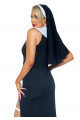 Costume Mini Robe Libertine Nonne Bonne Soeur Sexy Leg Avenue