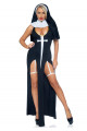 Costume Mini Robe Libertine Nonne Bonne Soeur Sexy Leg Avenue