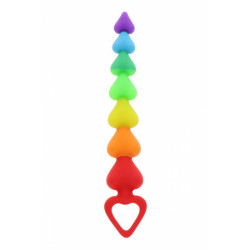 Stimulateur Anal Rainbow Heart Beads