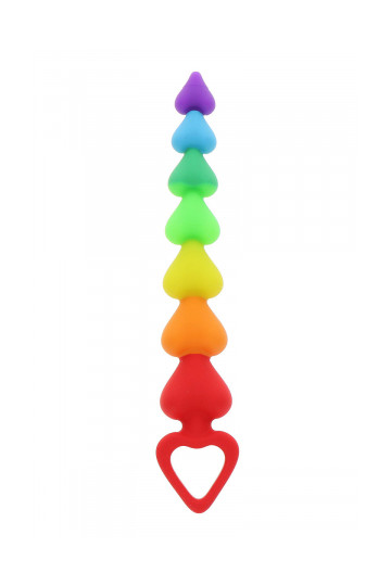 Stimulateur Anal Rainbow Heart Beads