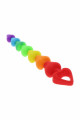 Stimulateur anal Rainbow Heart Beads - Toyjoy Toy Joy