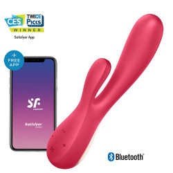 Vibro Rabbit Rouge Cconnecté Mono Flex Satisfyer