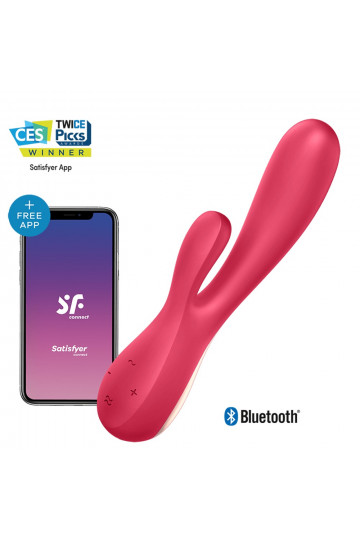 Vibro Rabbit Rouge Cconnecté Mono Flex Satisfyer