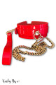 Collier et Laisse Vernis Rouge Soisbelle