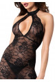 Robe Dentelle Transparente Sexy Chic Mi-longue Nocturne Noir HandMade