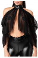 Top Bolero Transparent Tulle Opium Noir HandMade