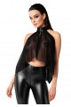 Top Bolero Transparent Tulle Opium Noir HandMade