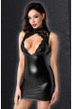 Mini Robe Dos Nu Clubwear Pandora Wetlook et Dentelle Noir HandMade