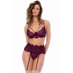 Ensemble 3 Pièces Sexy Bordeaux