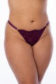 Nuisette Dentelle Grande Taille Bordeaux et String Assorti Mapalé