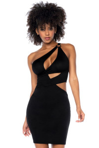 Robe de Soirée Sexy Asymétrique Noire Mapalé