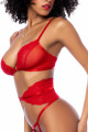 Ensemble Rouge Mini Corset 3 Pièces Mapalé