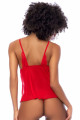 Nuisette Courte Rouge String Assorti Mapalé