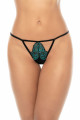 Nuisette Sexy Semie Transparente et String Noir et Vert Mapalé