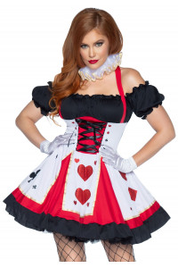 Costume Valentine Poker Girl Sexy Dame de Coeur