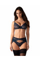 Ensemble Sexy Porte Jarretelles 3 Pièces Nightly Blue Obsessive