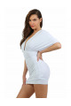 Robe Opaque Blanc Moulante Sexy Chic