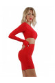 Robe Rouge Asymetrique Moulante Sexy Chic