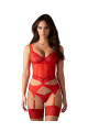 Corset et String Cupide Desir Rouge Obsessive