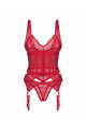 Corset et String Cupide Desir Rouge Obsessive