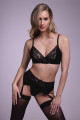 Ensemble Seduction Noir Imprimé Léopard 3 Pièces 