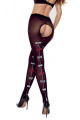 Collants Ouverts Couture Motif Fantaisie Noeuds 20 Deniers Noir Passion bas et collants