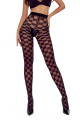 Collants Ouverts à Damier 20 Deniers Noir Passion bas et collants