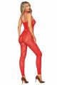 Combi Bodystocking Chainettes Amovibles sans couture Fantaisie Rouge Dreamgirl