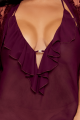 Nuisette et Peignoir Grande Taille Aubergine Dreamgirl