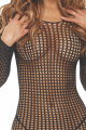 Combinaison Bodystocking Ouverte à l'Entrejambe Noir René Rofé