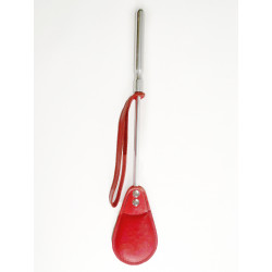 Cravache Métal Courte mèche Large BDSM SM Rouge