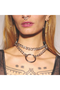 Collier Choker Fetish Silver The Sinners