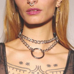 Collier Choker Fetish Silver