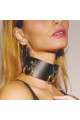 Collier Fetish SM BDSM Collection 3 Anneaux Noir et Gold The Sinners