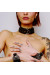 Collier FETISH SM BDSM en Cuir Tressé Noir