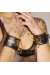 Menottes Cuir Molletonné et Attaches Gold Fetish SM BDSM