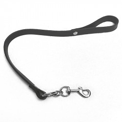 Laisse BDSM Courte Cuir Noir