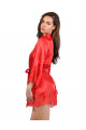 Déshabillé Satin et Dentelle Rouge Spazm Clubwear By Soisbelle
