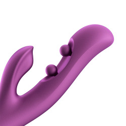 Vibromasseur Rabbit avec Capteurs de Pression et Application Violet