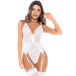 Body Blanc à Jarretelles Intégrées