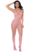 Combinaison BodyStocking Résille Rose Ajourée et Ouverte