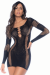 Robe Manches Longues Résille Noire