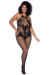 Combinaison BodysStocking Grande Taille Résille Noir