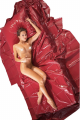 Drap de Lit Vinyle Rouge Bordeaux 200 x 230 cm Orion