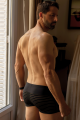 Boxer Noir Rayé Opaque et Transparent - LM2906-67BLK LOOK ME