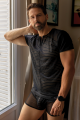 Boxer Noir Rayé Opaque et Transparent - LM2906-67BLK LOOK ME