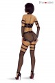 Ensemble Fetish Sexy Résille Wetlook 4 Pièces Provocative