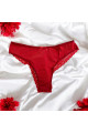 Culotte Dentelle Nœud Satin Rouge Be Lily Panties