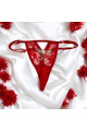 String Rouge Bijou Perle Strass Dorés Be Lily Panties