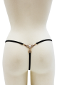 String Noir Bijou Perle Strass Dorés Be Lily Panties